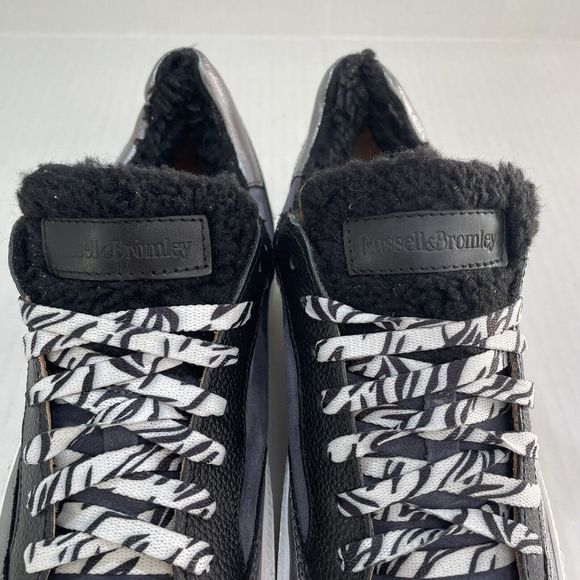 RUSSELL & BROMLEY PARK LACE Lace Up Platform Sneakers Shearling Trim EU 42 US 11 - Picture 9 of 14